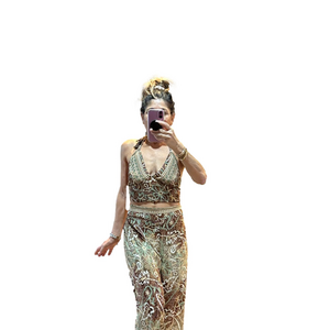 ETC Earthy Floral Wide Leg 2 piece